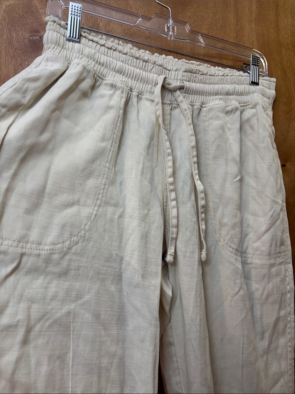 Sonoma Beige Elastic-Waist Drawstring pants - Picture 3 of 7